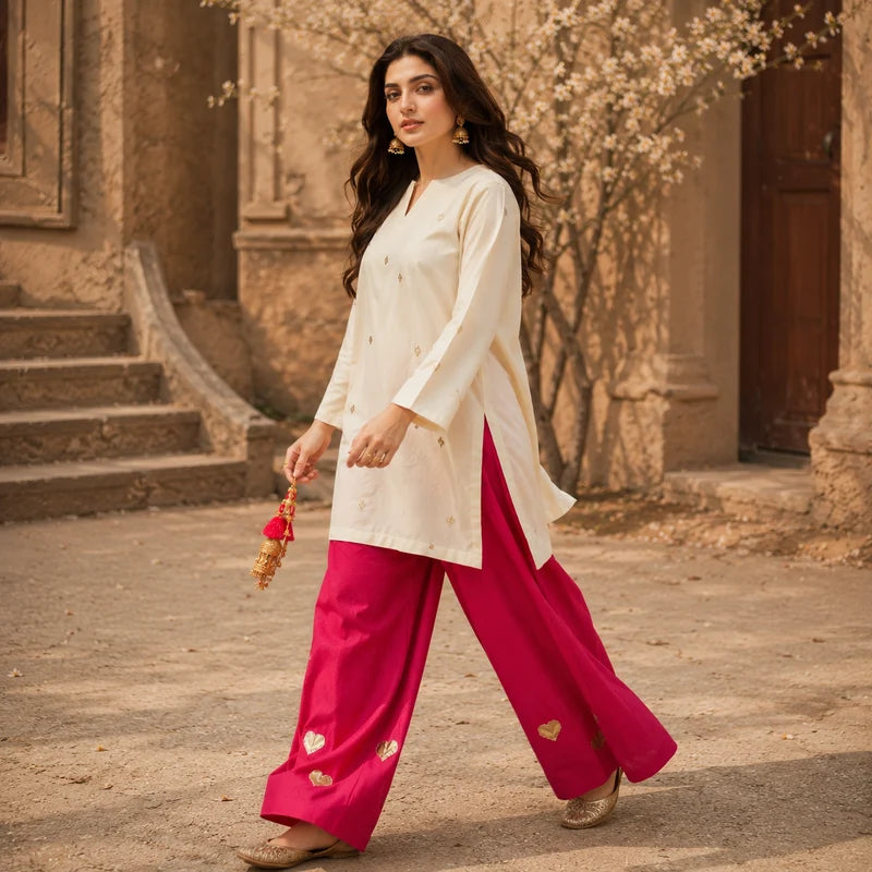 Maya Emb Farshi Shalwar Set