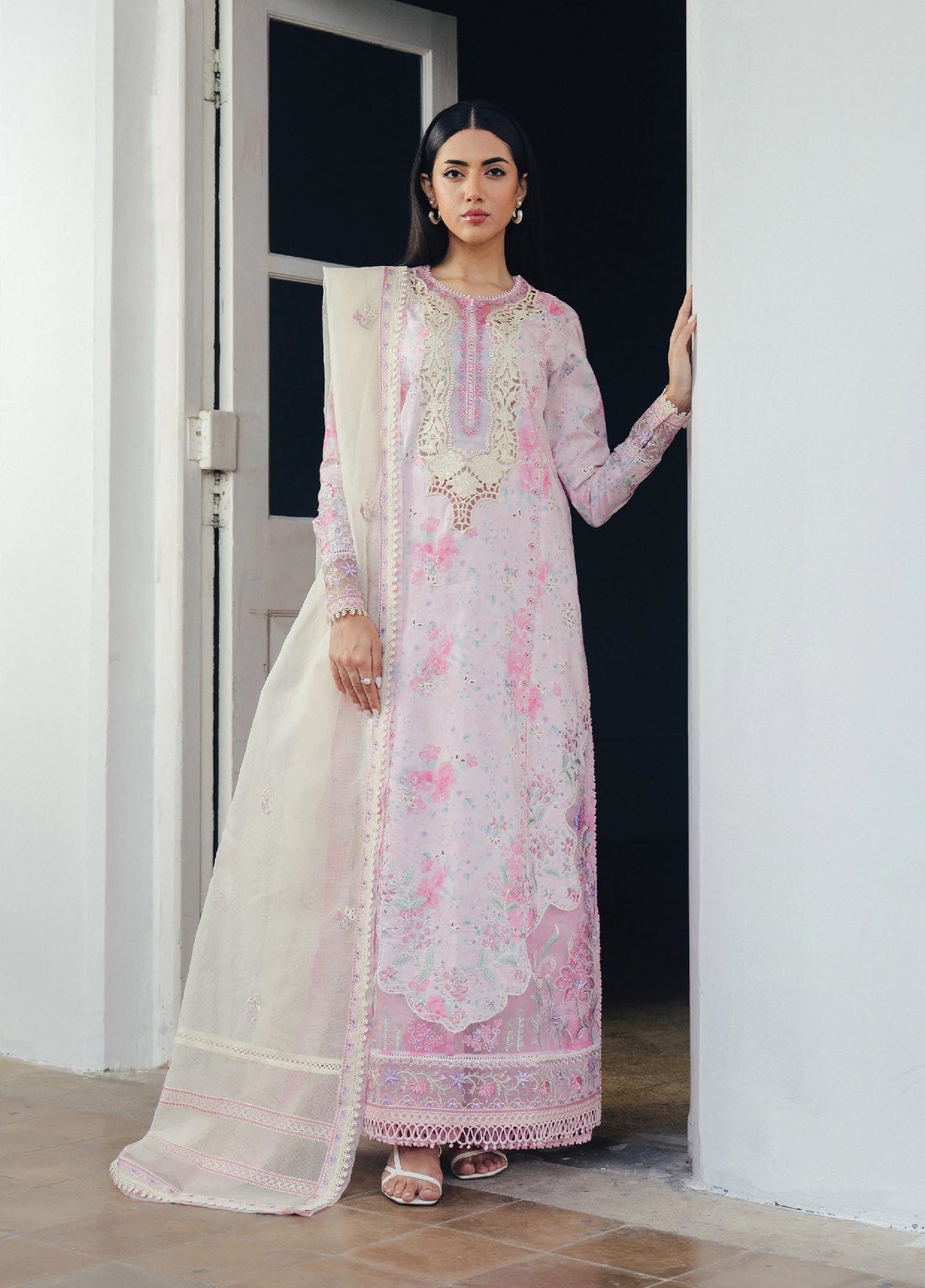 Daybreak by Afrozeh Unstitched Printkari Embroidered Lawn 3 Piece Suit AF26UDB D-1 SKYDUST – Summer Collection