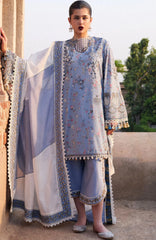 Hussain Rehar Nirmal Spring Summer'25 Embroidered Lawn Suits Unstitched 3 Piece- HRNRM25L7- Summer Collection