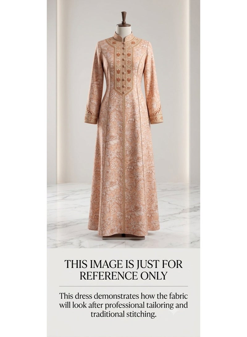 Women Unstitched Silk-Blend Fabric for Jalabiya & Kandura – Premium Cotton Arabic Dress Material (3m Length x 1.4m Width)