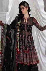 Festive by Hussain Rehar Unstitched Korean Raw Silk Embroidered 3 Piece Suit - HRFSTF2- Siyara - Festive Collection
