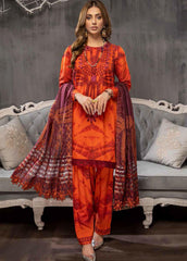 Charizma Embroidered Viscose Silk Suits Unstitched 3 Piece CRZ21VW CVS-08 Rich Rust