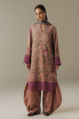 Coco by Zara Shahjahan Prints Unstitched Linen Suits 3 Piece CZS25PW Sienna Field D-4B – Winter Collection