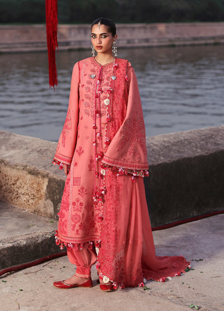 Hussain Rehar Luxury Unstitched Winter Embroidered Suits 3 Piece HRR25K Amani – Winter Collection