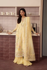 Brewed by Ayzel Unstitched Embroidered Paper Cotton 3 Piece Suit AAF26UBL Crema ZWU-0147-3PO – Festive Collection