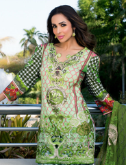 Stitched Zoya Didi Lawn Embroidered Kurti - 14 (Size-Medium)