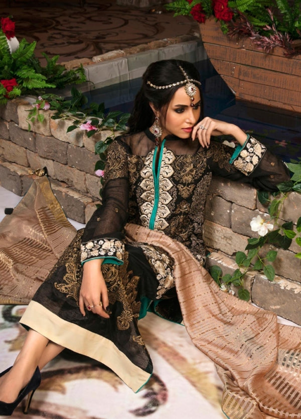 Zardaan – Guzillek Embroidered Khaadi Net Unstitched 3 Piece Suit GZK19ZD 02 Poetic Dream – Luxury Collection