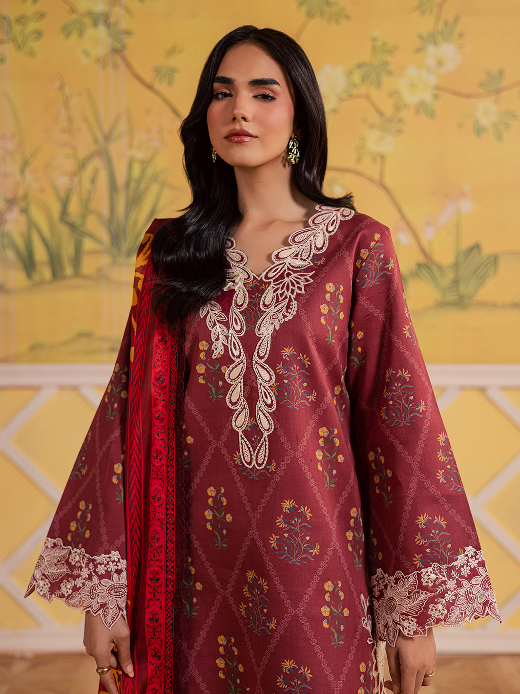 Afsana by Mahnur Embroidered Lawn Suit Unstitched 3 Piece AFS26IB AL-09 – Summer Collection