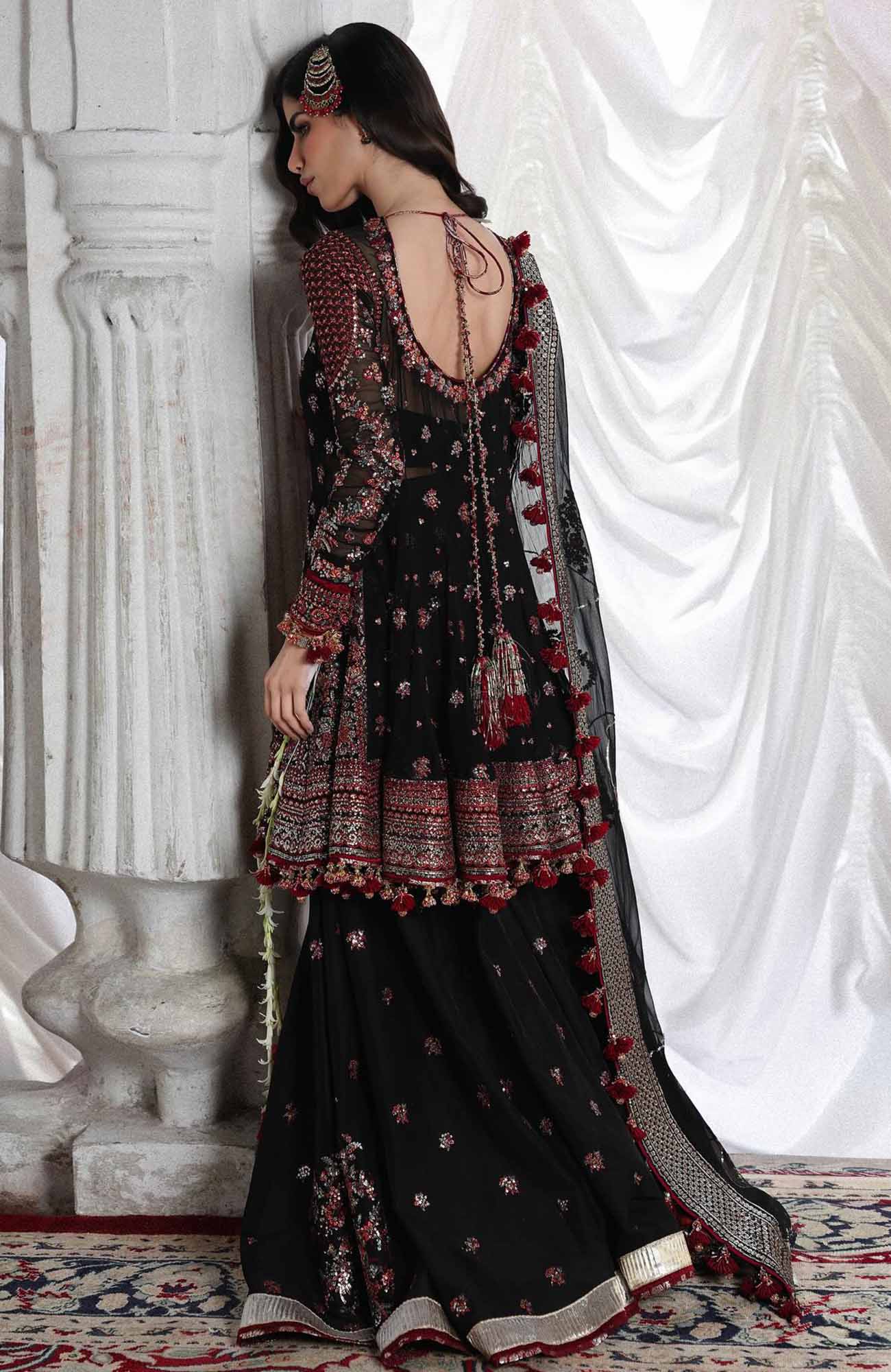 Festive by Hussain Rehar Unstitched Korean Raw Silk Embroidered 3 Piece Suit - HRFSTF2- Siyara - Festive Collection