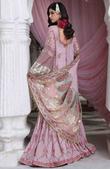 Festive by Hussain Rehar Unstitched Korean Raw Silk Embroidered 3 Piece Suit - HRFSTF4- Rukhsaar - Festive Collection