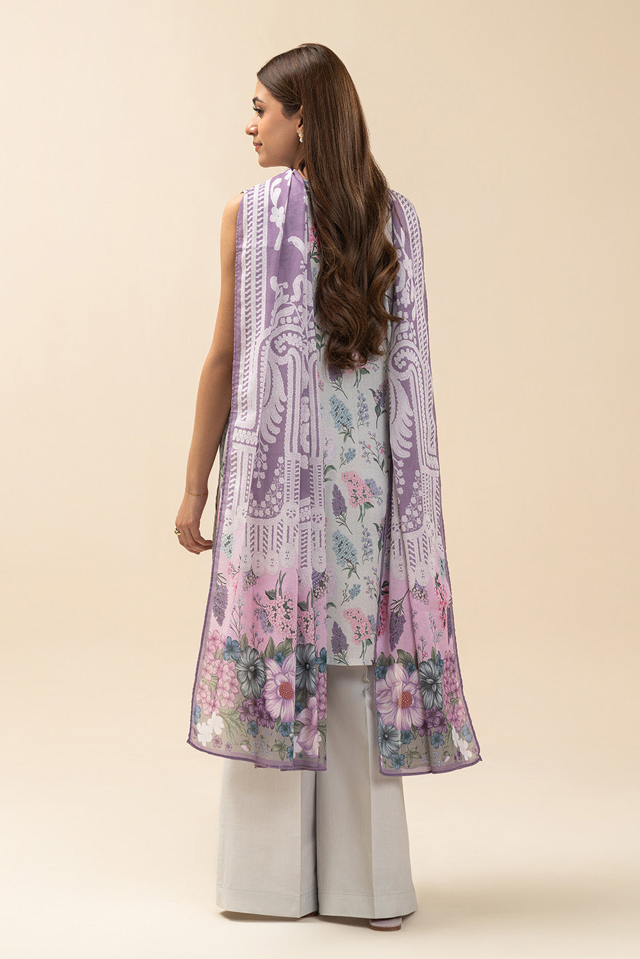 Beechtree Unstitched Embroidered Lawn 3 Piece Suit – LILAC AFFAIR – Summer Collection