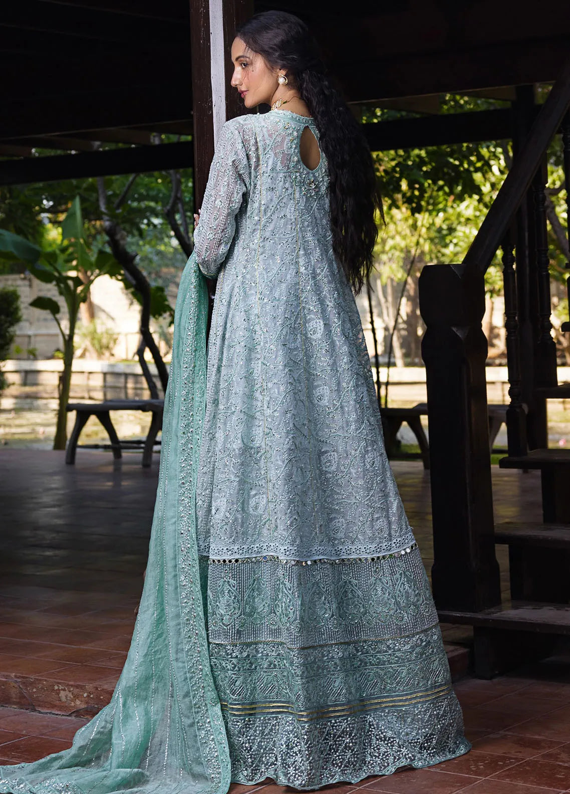 Roohi By Mushq Embroidered Organza Suit Unstitched 4 Piece MQ24R Diya – Luxury Collection
