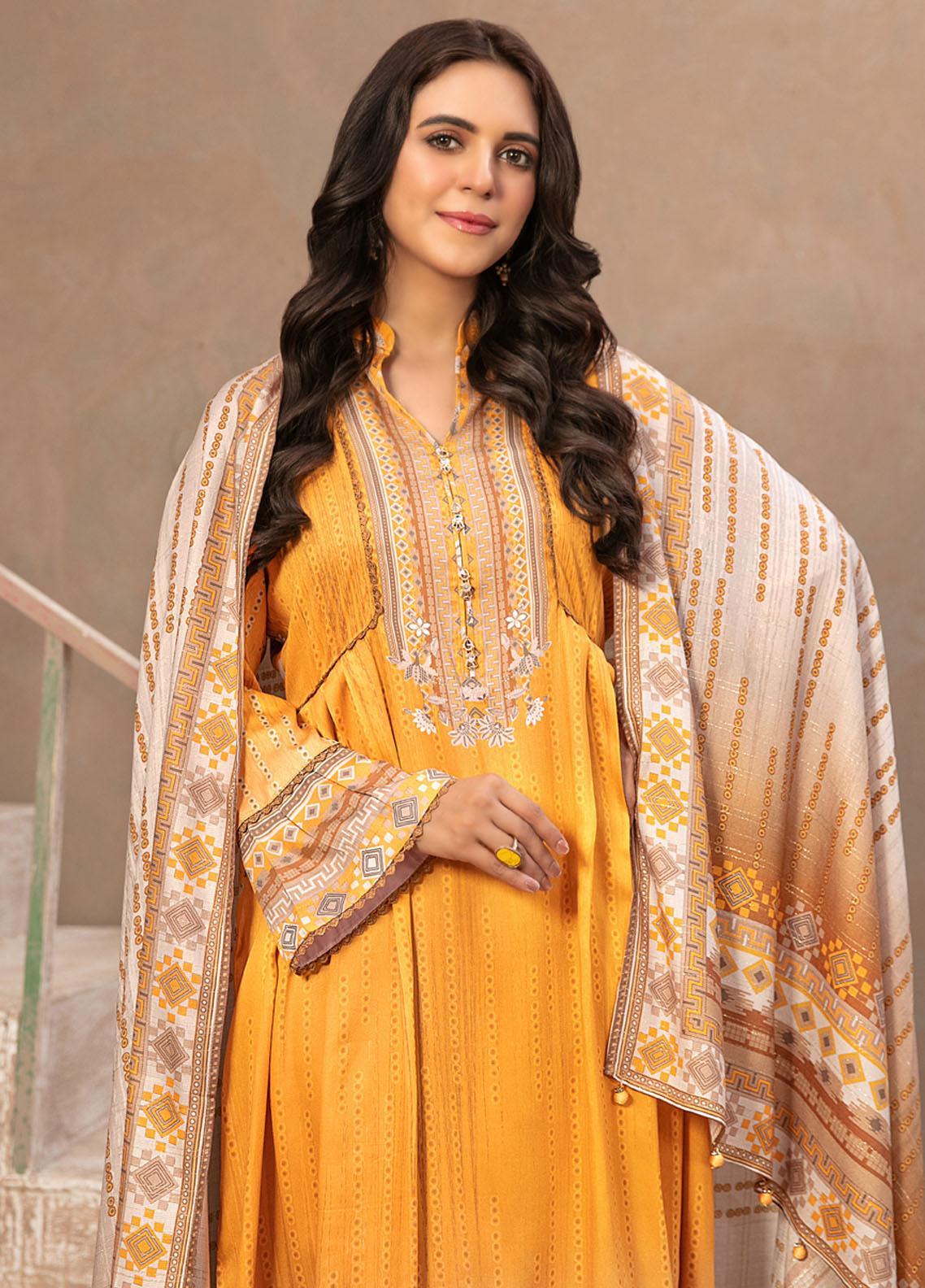 Tawakkal Fabrics Printed Satin Suits Unstitched 3 Piece TWF23ST D-9741 – Winter Collection