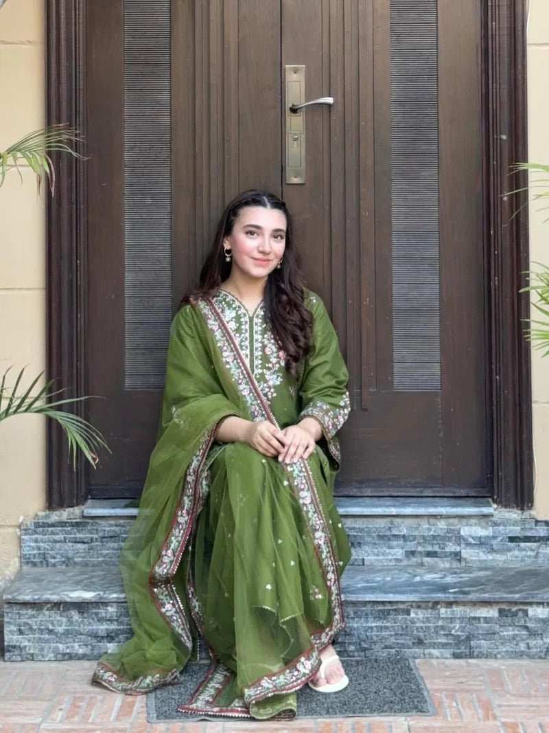 Hajra Emb Farshi Shalwar 3pc