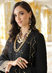 Merakish Luxury Chiffon Embroidered’23 – ST23-V9-MK Royal Black