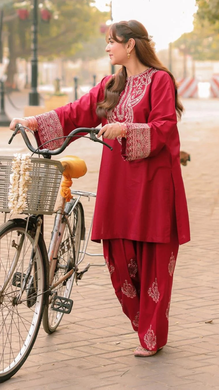 Sadaf Emb Farshi Shalwar Set