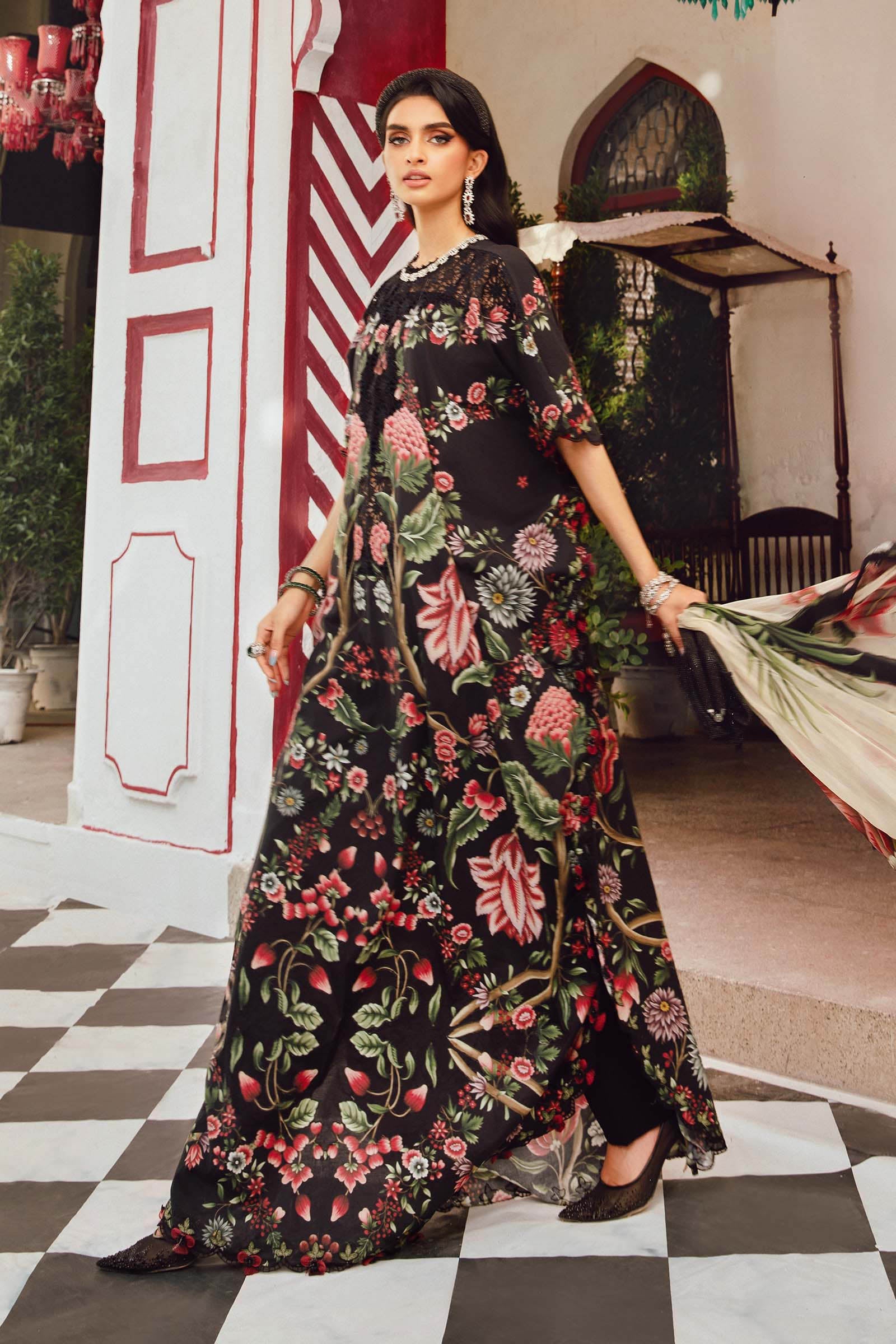 M Prints by Maria B Embroidered Suits Unstitched 3 Piece MPT-2709-B – Eid Collection