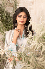 Tawakkal Fabrics Embroidered Zari Viscose Unstitched 3 Piece Suit – D-4884 – TF25SHAM – Grey & Blue – Winter Collection