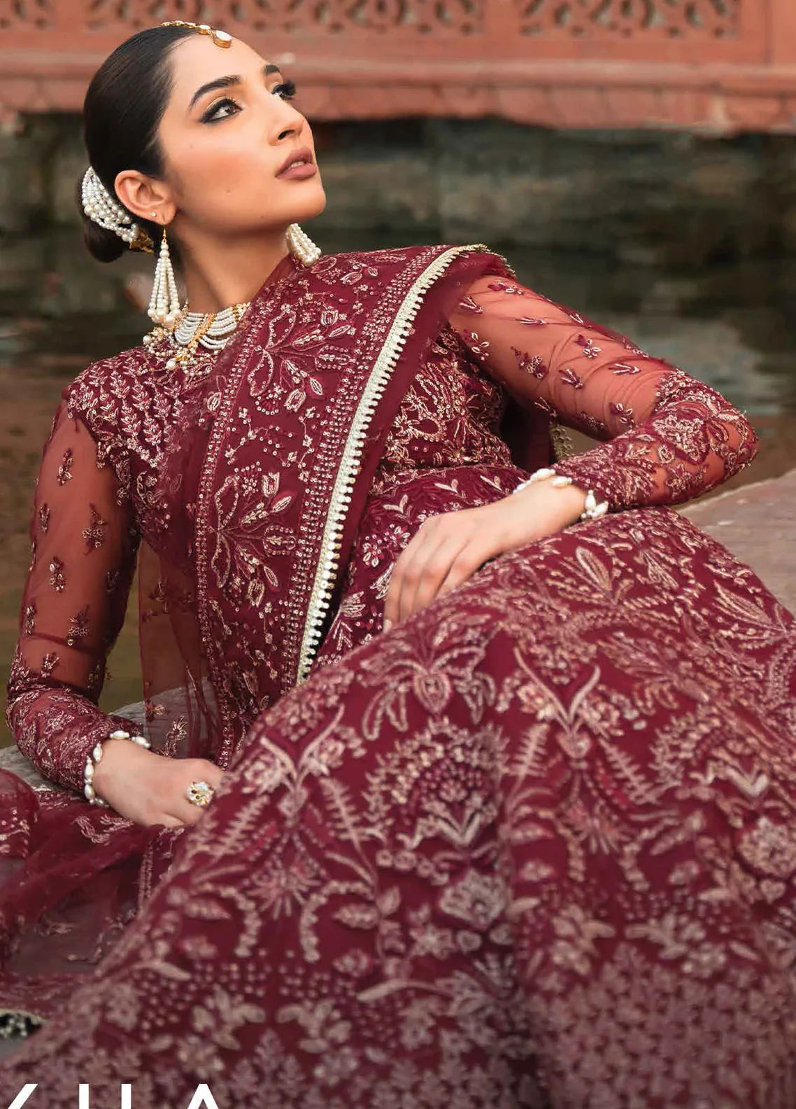 Pehli Nazar by Ayzel Embroidered Net Suit Unstitched 3 Piece AAF24P D-01 Zulekha – Festive Collection