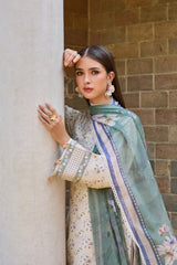 Baroque – Farasha Sorine Embroidered Lawn Unstitched 3Pc Suit BFL26- Satin Bloom