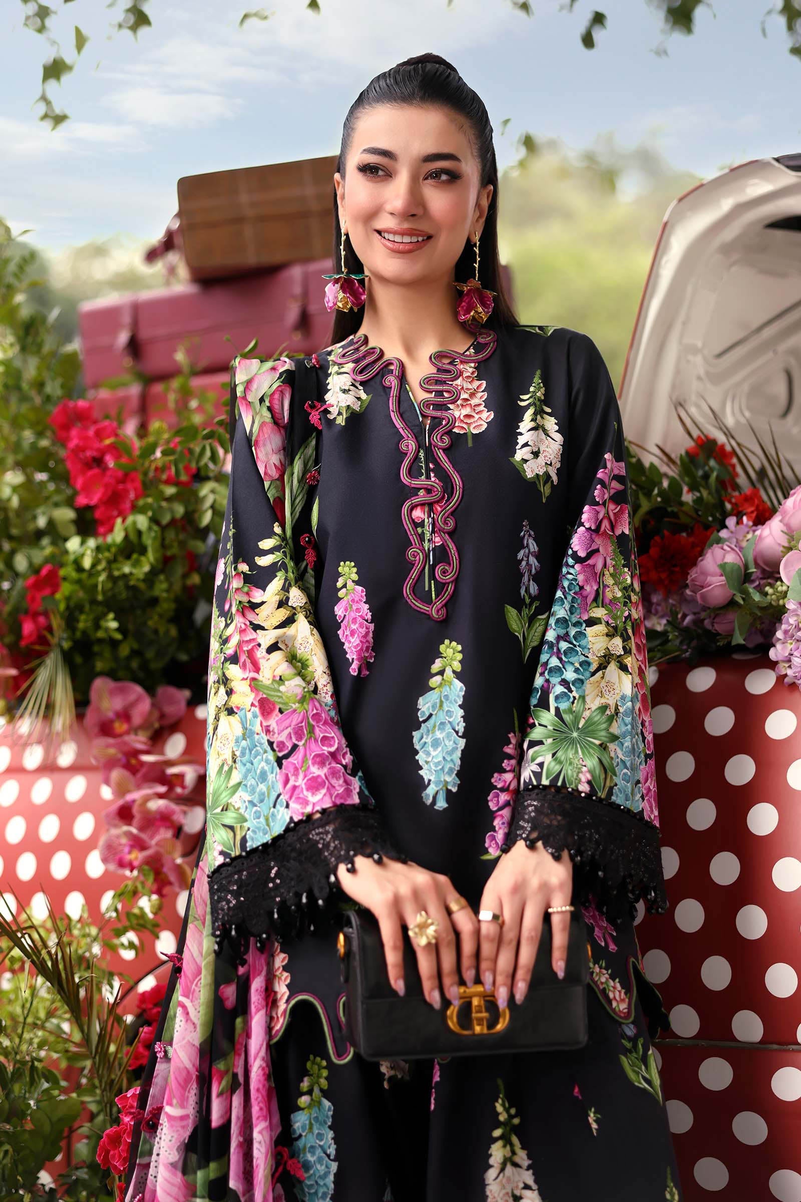 M Prints by Maria B Unstitched Printed Lawn 3 Piece Suit MB26UME 5B – Eid Collection
