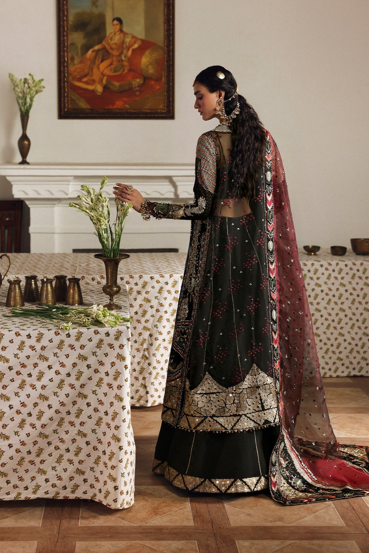 Shehnai By Afrozeh Embroidered Organza Suits Unstitched 3 Piece AF25SA D-08 Dhanaк – Wedding Collection
