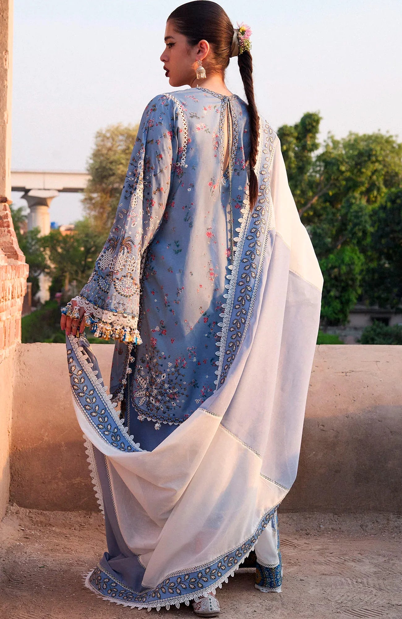 Hussain Rehar Nirmal Spring Summer'25 Embroidered Lawn Suits Unstitched 3 Piece- HRNRM25L7- Summer Collection