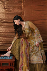 Kaashvi by Ayzel Unstitched Organza Embroidered Suits 3 Piece AAF25KW USHNA AZW-25-V2-07 – Wedding Collection