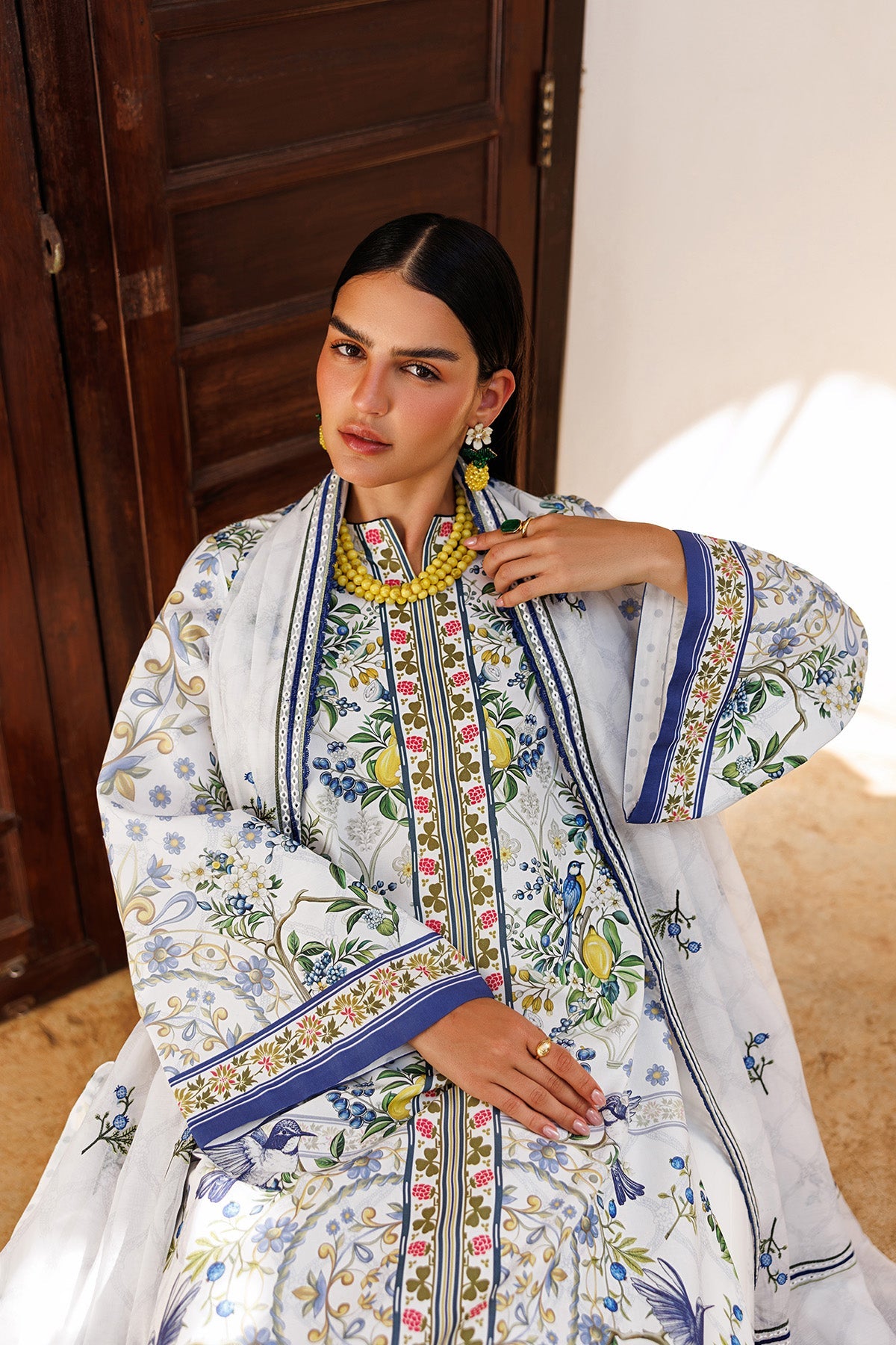 Jazmin Unstitched Luxury Embroidered Lawn 3 Piece Suit JAZ26L-9302 Summer Collection