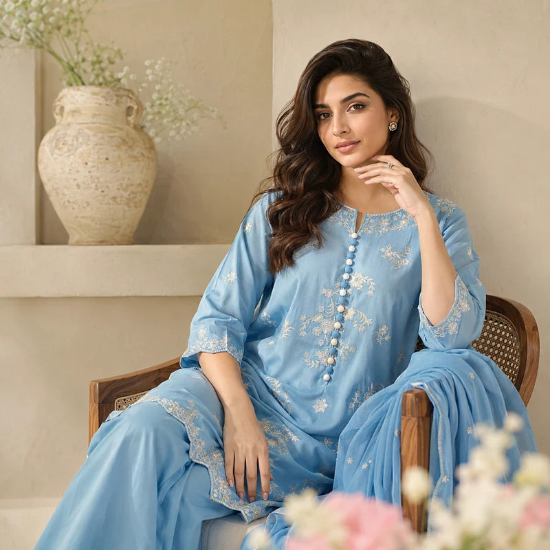 Raya Emb Shalwar 3pc
