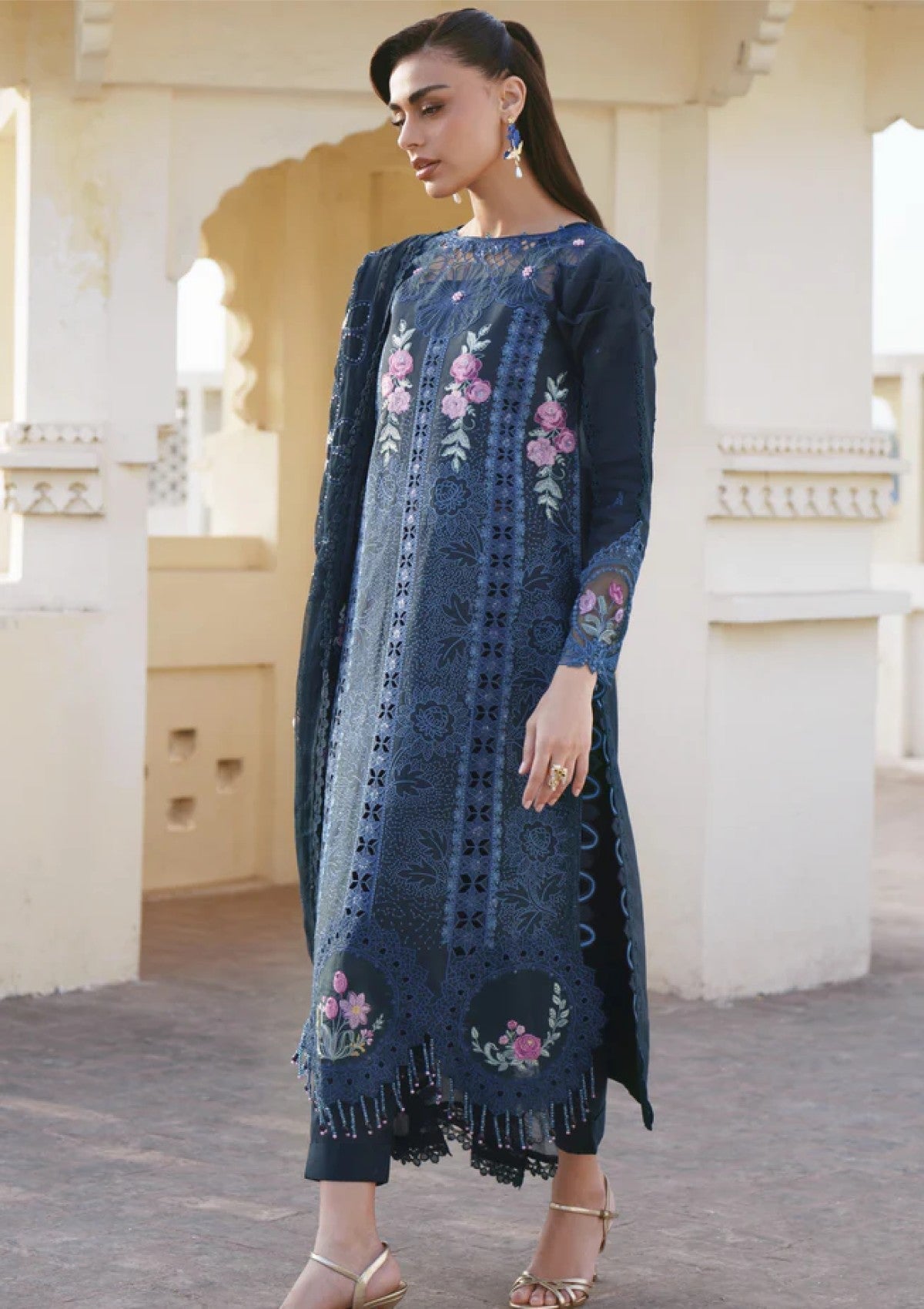 Shangrila by Parishay Unstitched Lawn Embroidered 3 Piece Suit SP26UE SLA-06 – Summer Collection