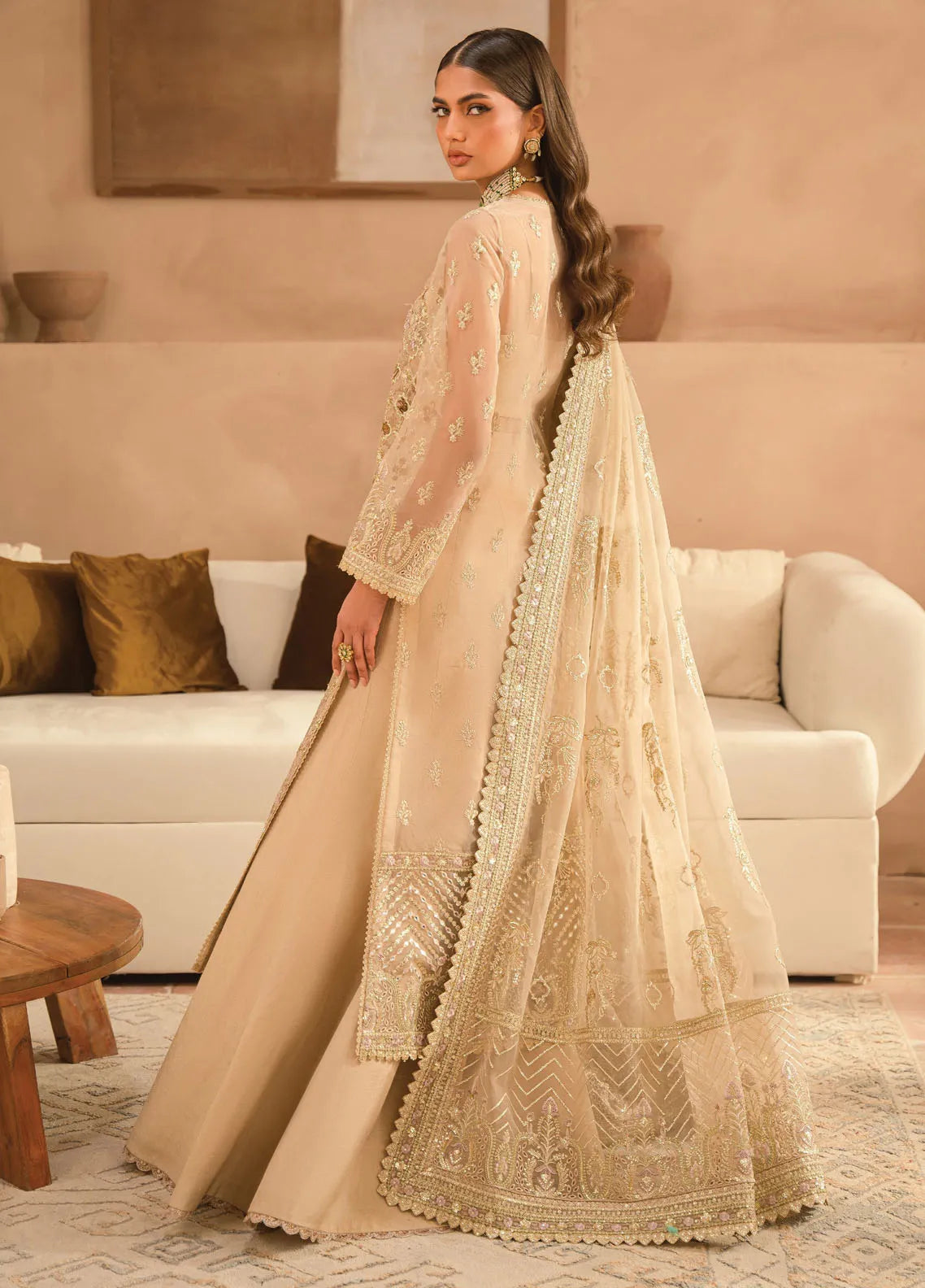 Panache by Ayzel Embroidered Organza Suit Unstitched 3 Piece AAF24PF D-08 Rusa – Formals Collection