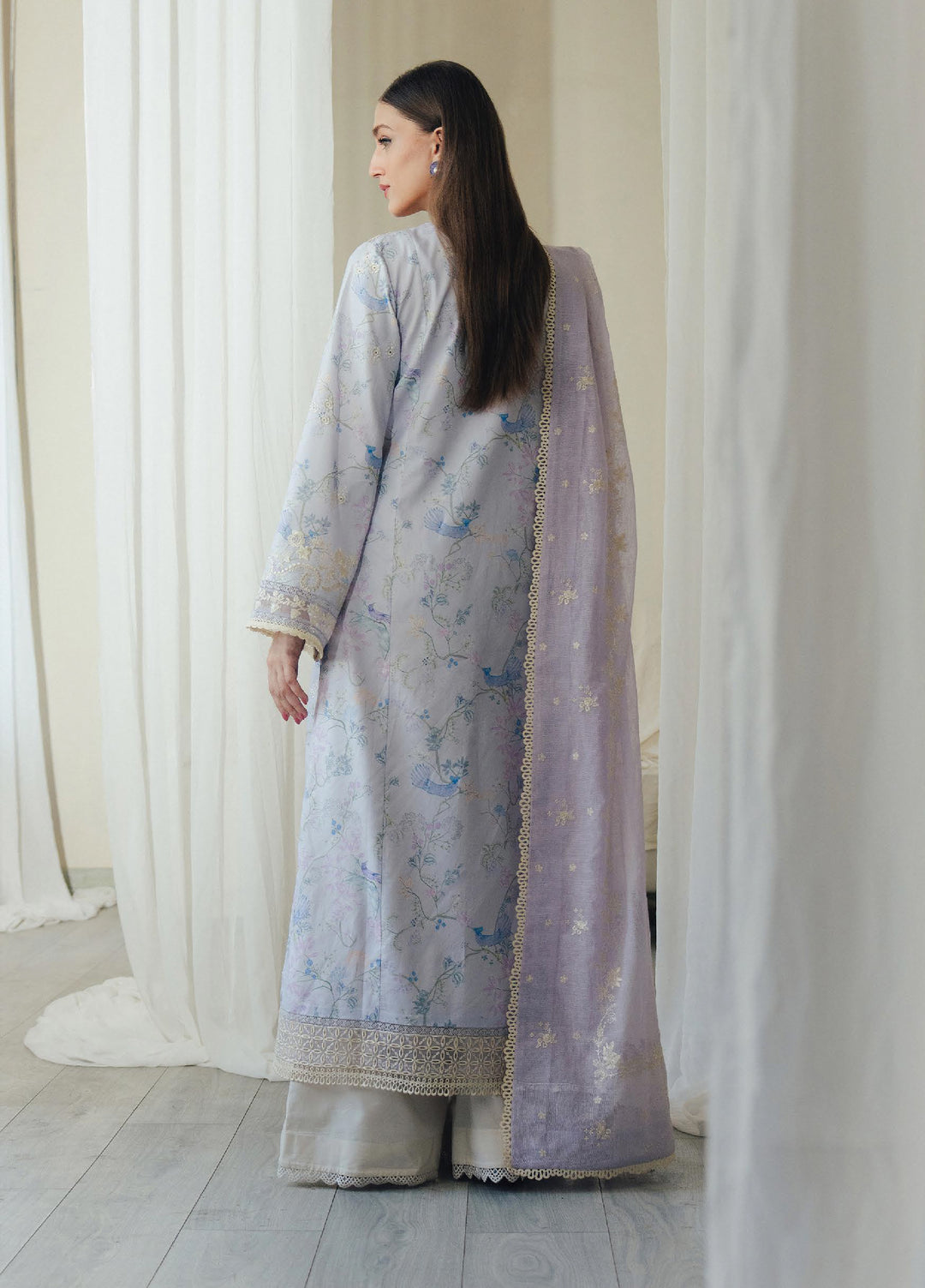 Daybreak by Afrozeh Unstitched Printkari Embroidered Lawn 3 Piece Suit AF26UDB D-4 DOVEMIST – Summer Collection