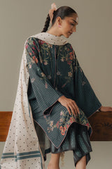 Coco by Zara Shahjahan Prints Unstitched Linen Suits 3 Piece CZS25PW Amber Days D-1B – Winter Collection