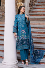 Afrozeh Embroidered Lawn Suit Unstitched 3 Piece AF25DH D-05 Rosheen B – Summer Collection