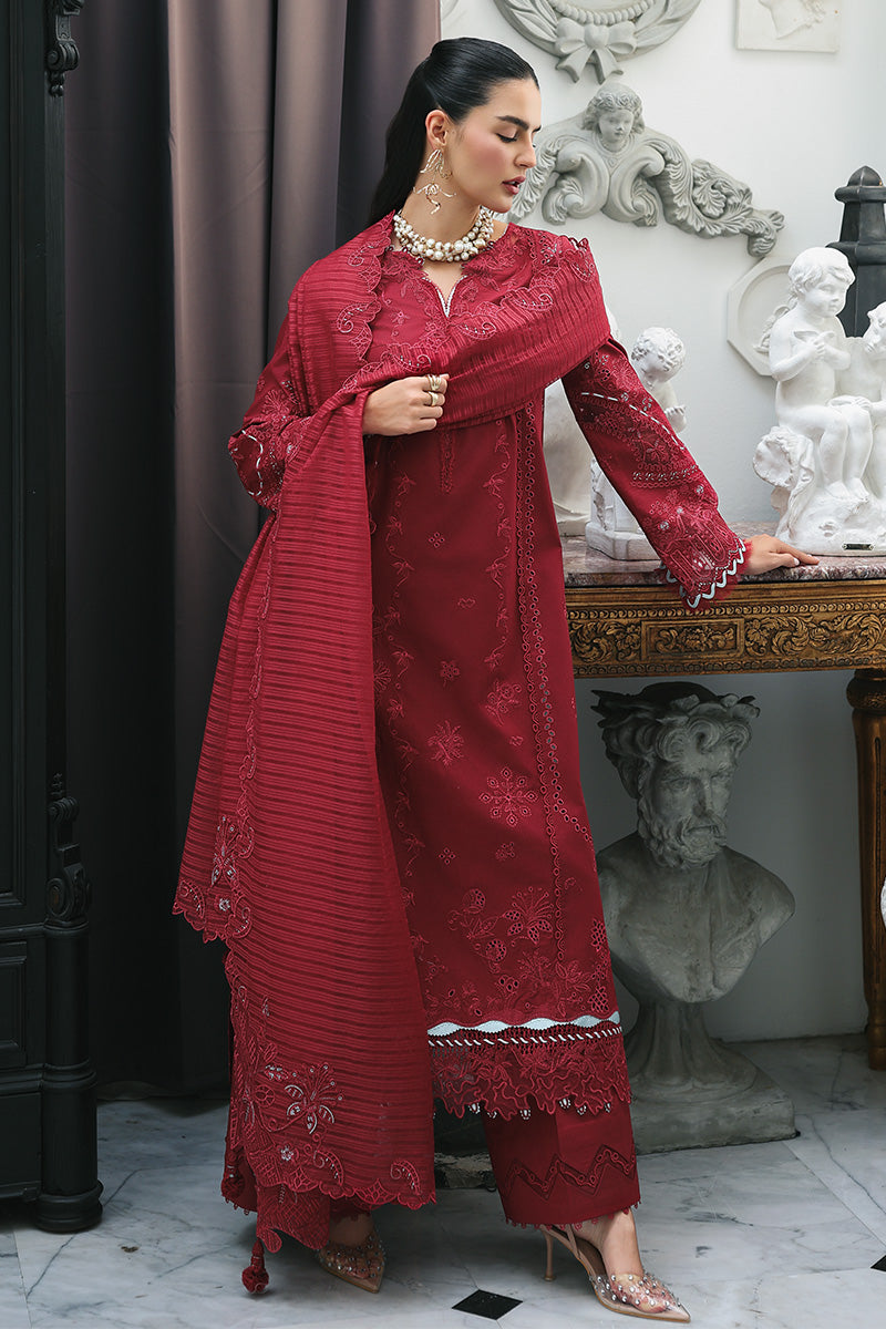 Qalamkar Unstitched Embroidered Luxury Lawn 3 Pcs Suit QLK26US RP-16 Qistah – Summer