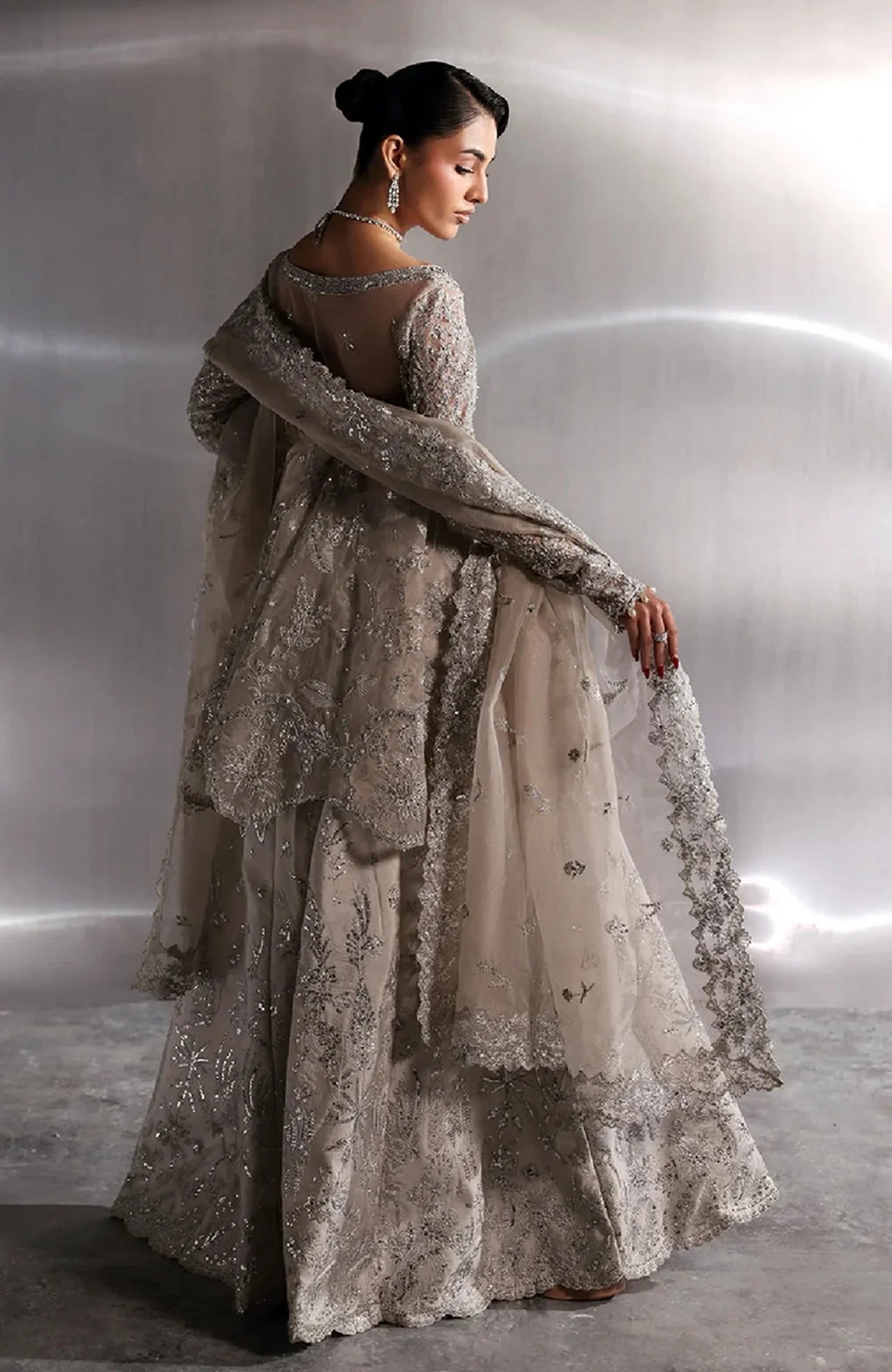 Seraphine by Zarposh Unstitched Chiffon Embroidered 3 Piece Suit- ZRPSHN-05-NOVELLE- Formal Collection