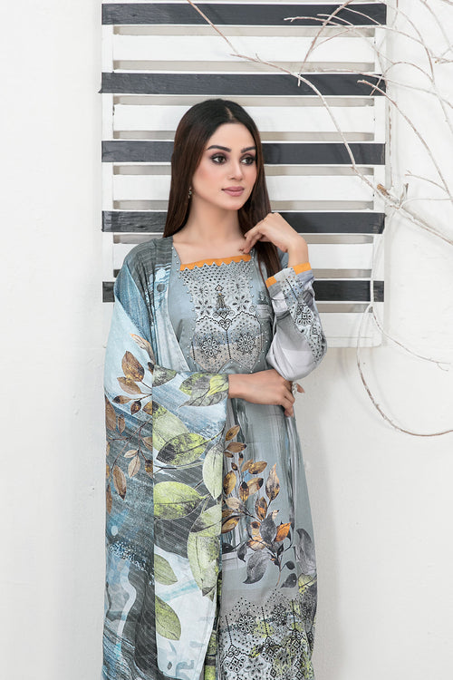Tawakkal Fabrics Emboidered Linen Suits Unstitched 3 Piece TWF25ST D-1096 – Winter Collection