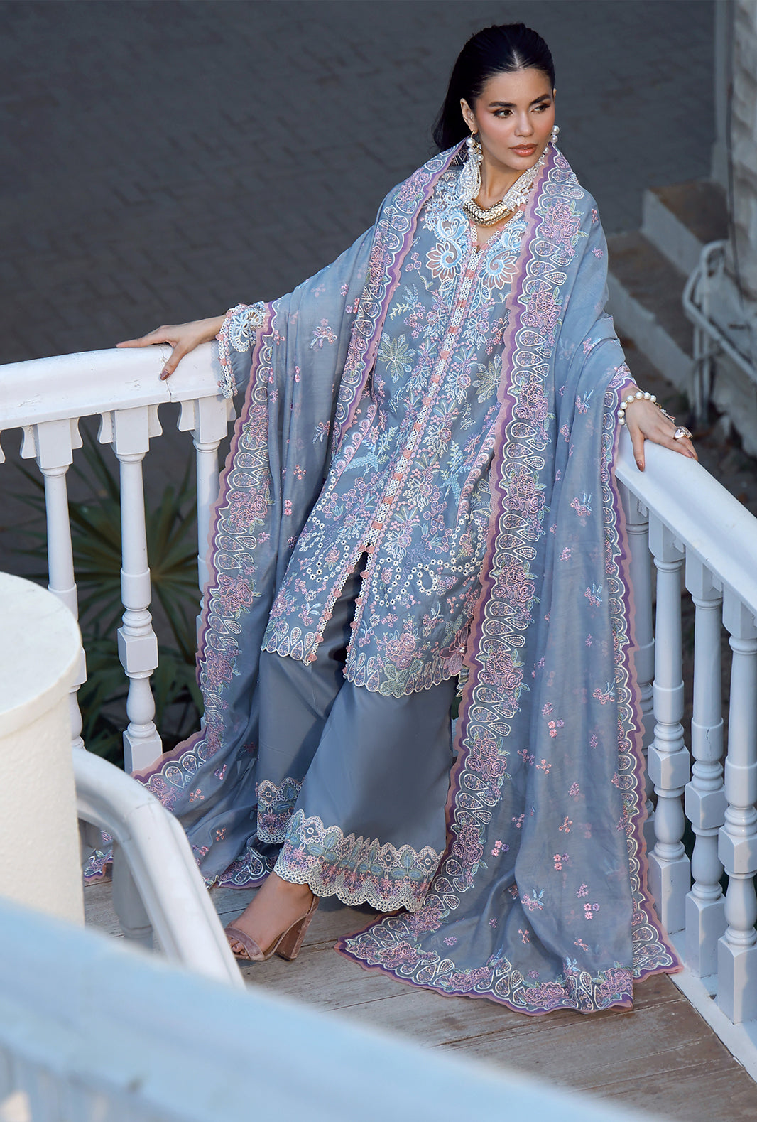 AJR – Signature Luxury Lawn Embroidered (Stitched) Collection’36 – Aven
