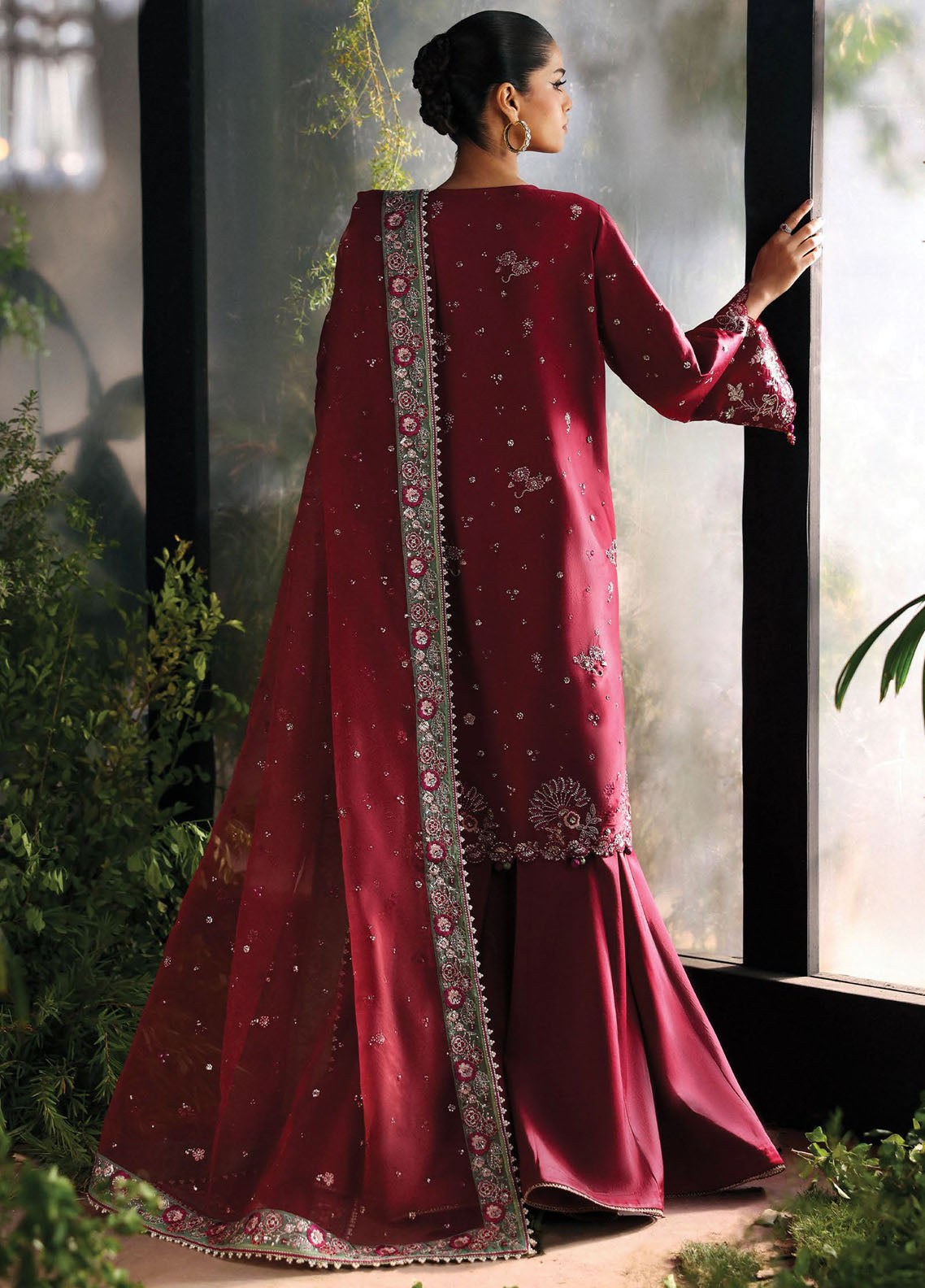La Fuchsia By Afrozeh Embroidered Raw Silk Suits Unstitched 3 Piece AF25LF D-09 Yalira – Formals Collection