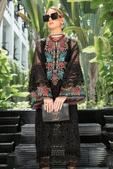 Maria B Embroidered Suits 3 Piece Unstitched Embroidered Lawn Suit | EL-23-04-Black