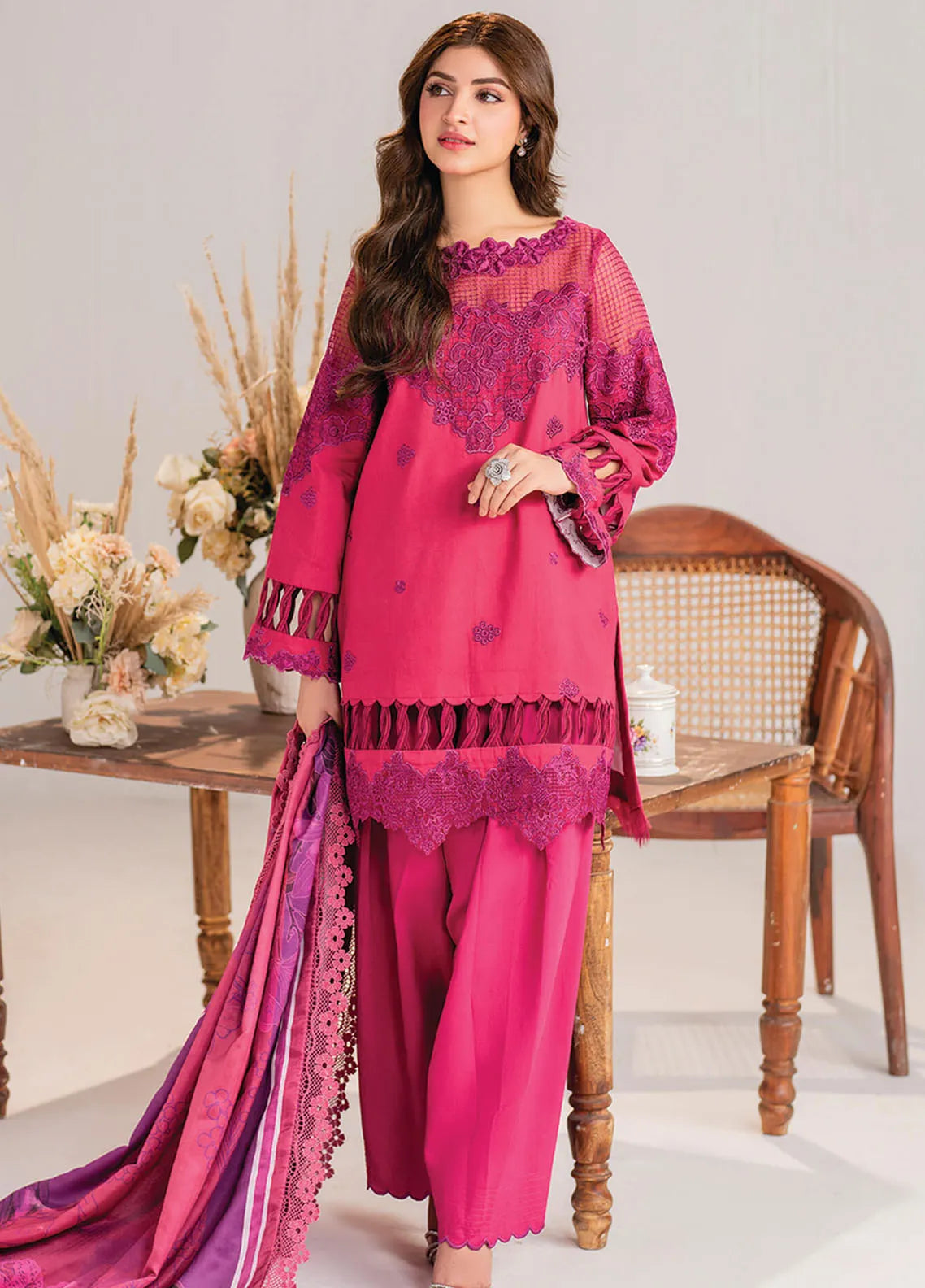 Meraki By Asifa And Nabeel Embroidered Viscose Suit Unstitched 3 Piece AN24MW MW-14 Essence – Winter Collection