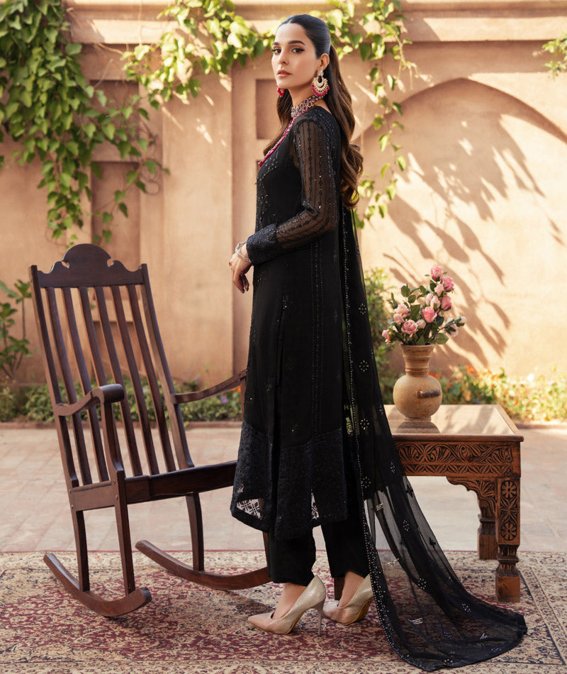 Merakish By Shahzeb Textiles Embroidered Chiffon Suits Unstitched 3 Piece ST25MK-V14- Eira
