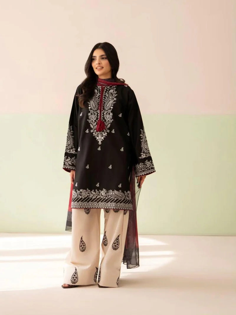 Pearl Emb Farshi Shalwar 3pc