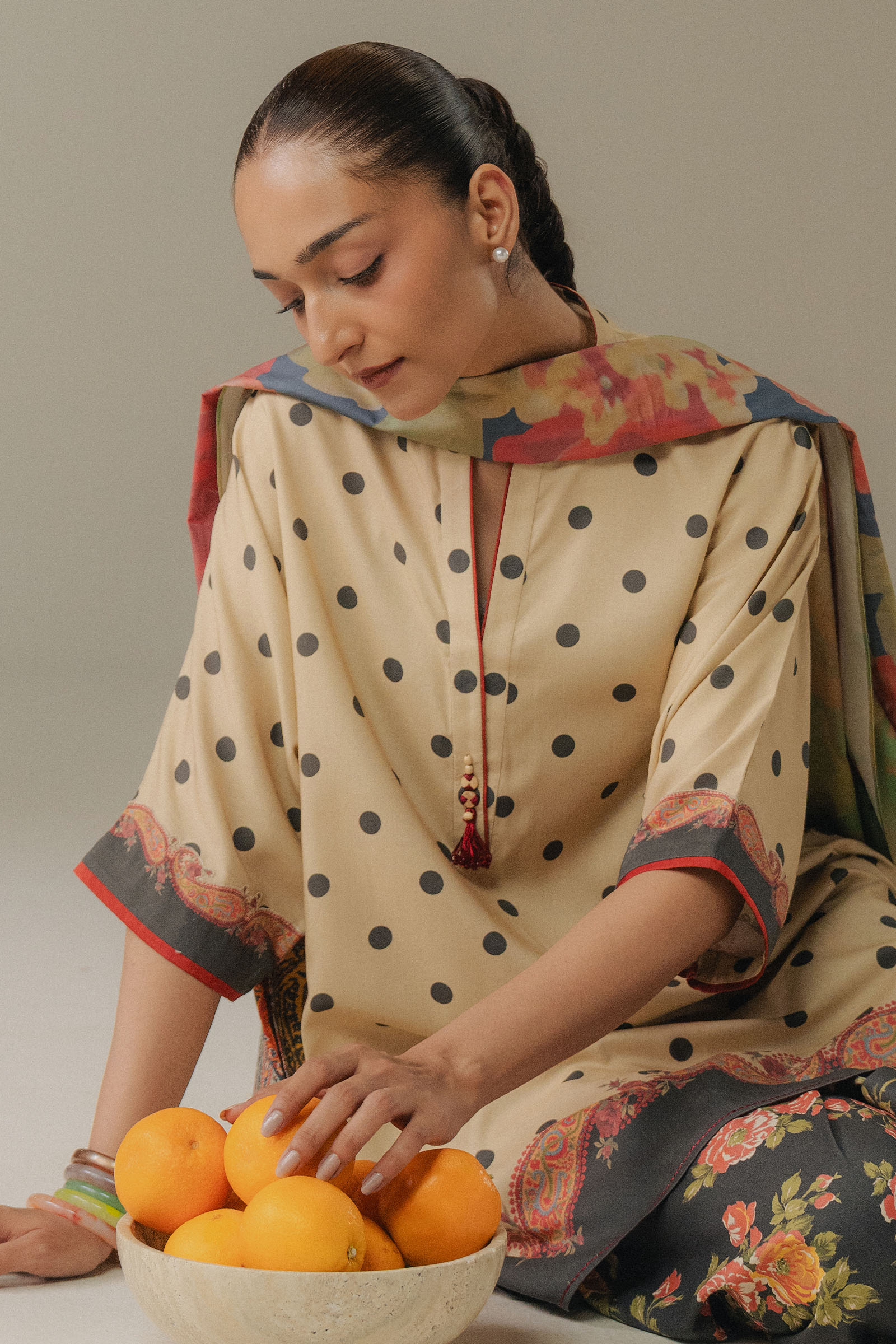 Coco by Zara Shahjahan Prints Unstitched Linen Suits 3 Piece CZS25PW Paper Moon D-3B – Winter Collection