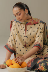 Coco by Zara Shahjahan Prints Unstitched Linen Suits 3 Piece CZS25PW Paper Moon D-3B – Winter Collection