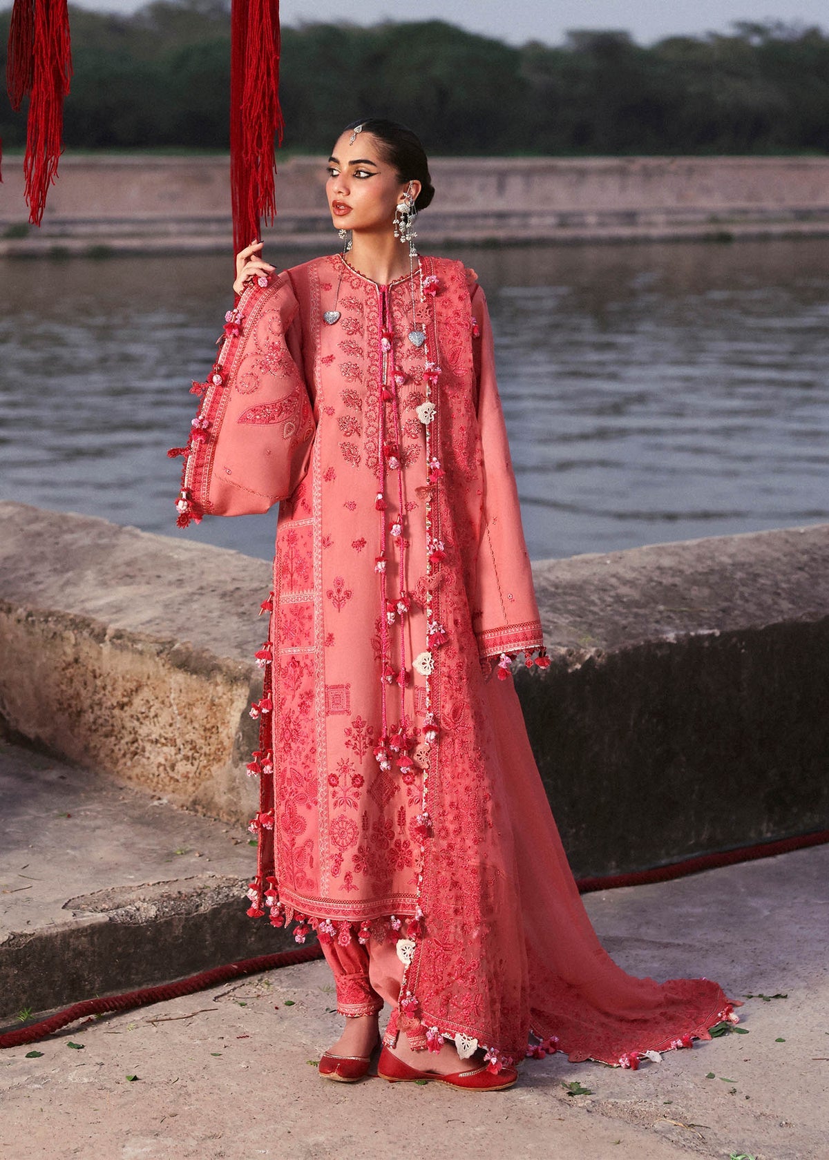 Hussain Rehar Luxury Unstitched Winter Embroidered Suits 3 Piece HRR25K Amani – Winter Collection