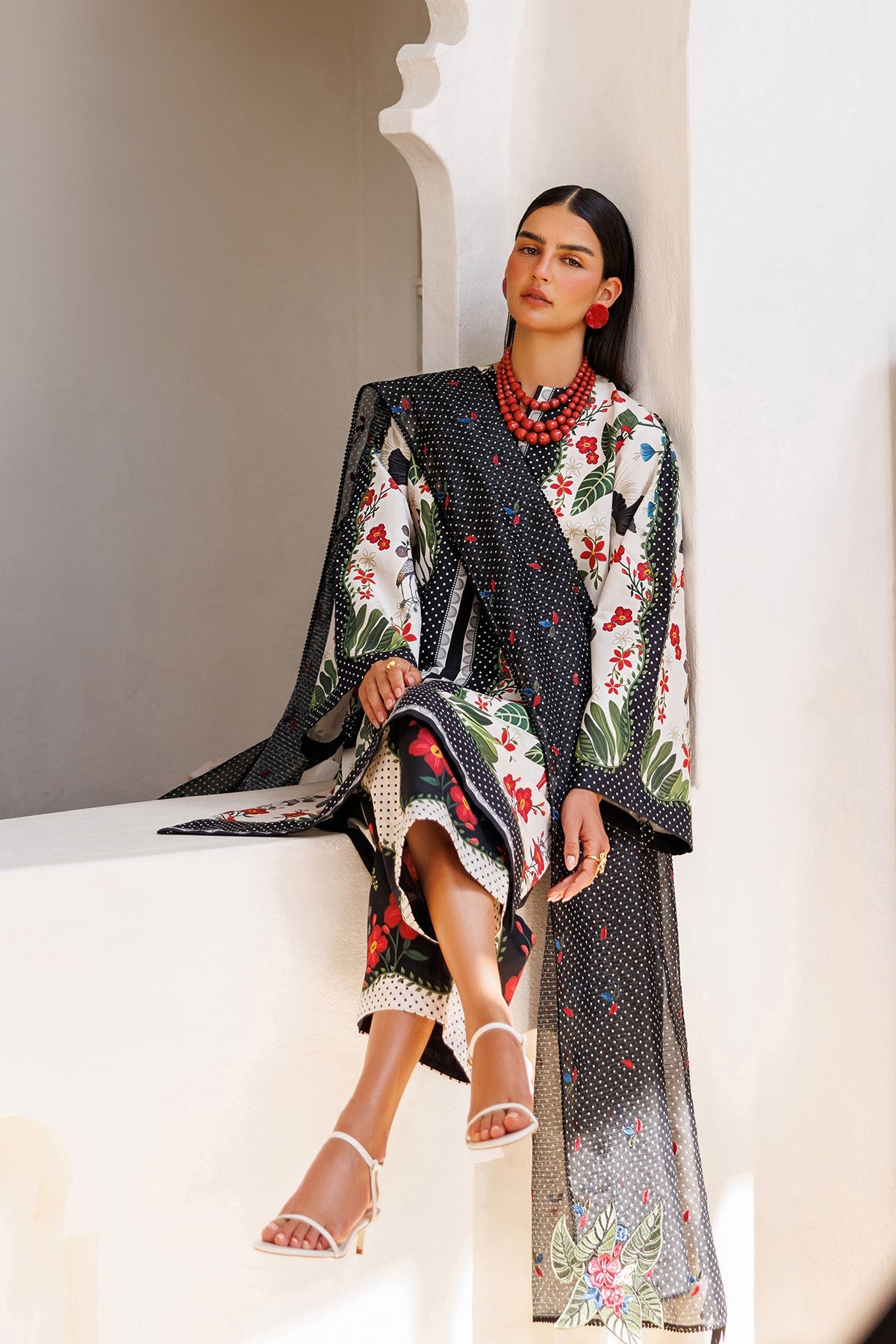 Jazmin Unstitched Luxury Embroidered Lawn 3 Piece Suit JAZ26L-9303 Summer Collection
