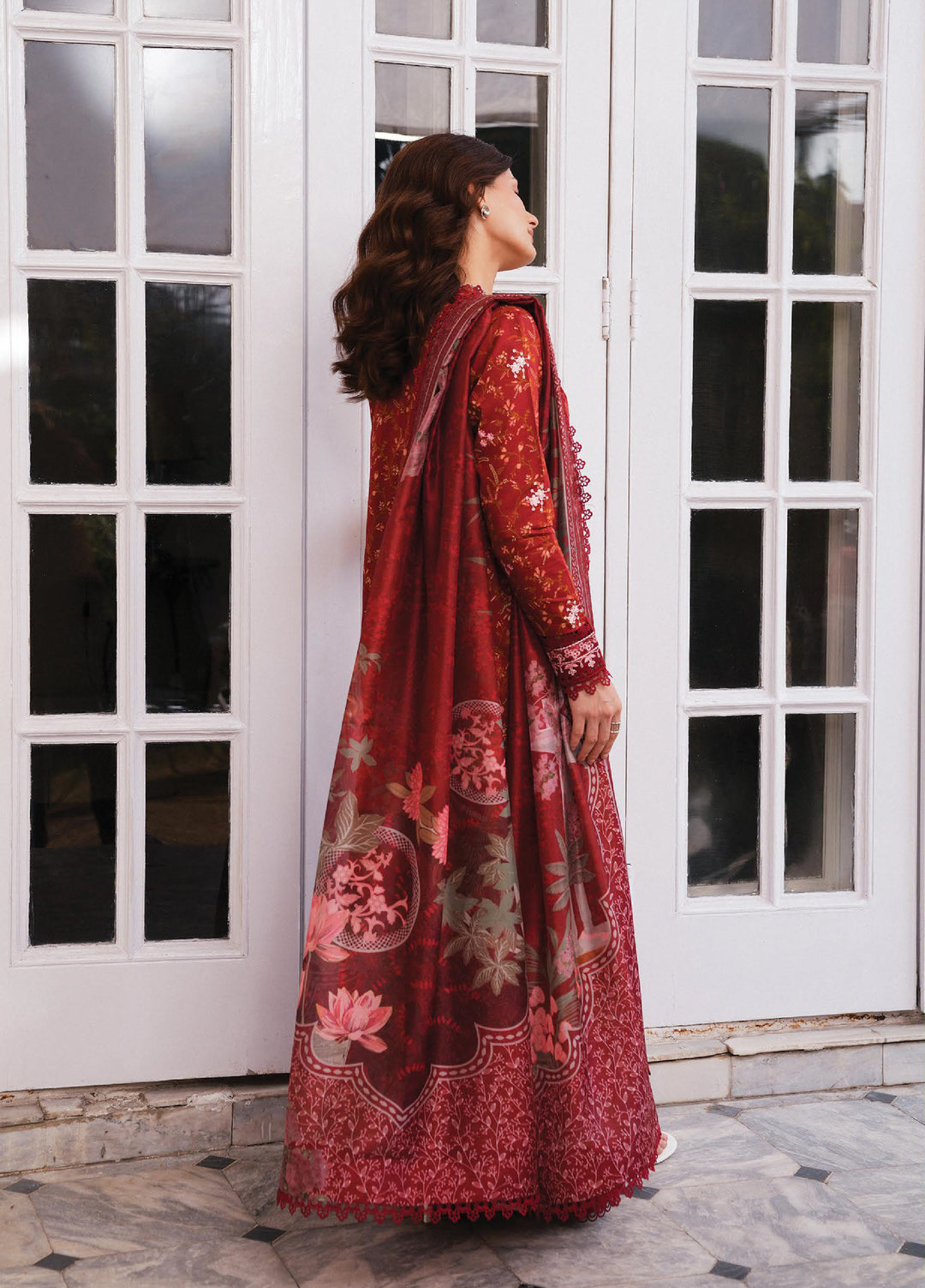 Florette by Afrozeh Unstitched Embroidered Lawn 3 Piece Suit AF26UFL D-06 ELYNDRA – Festive Collection
