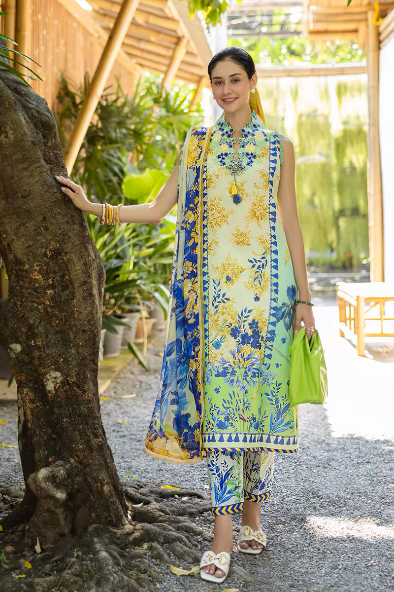 Ethereal Bloom by Roheenaz Embroidered Lawn Suits Unstitched 3 Piece RN25EB RNZ-06 A Celora - Summer Collection
